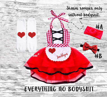 Little Red Riding Hood Costume Romper: Halloween Dress & Cape