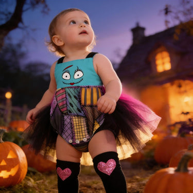Rag Doll Romper Set: My 1st Halloween Skeleton Costume