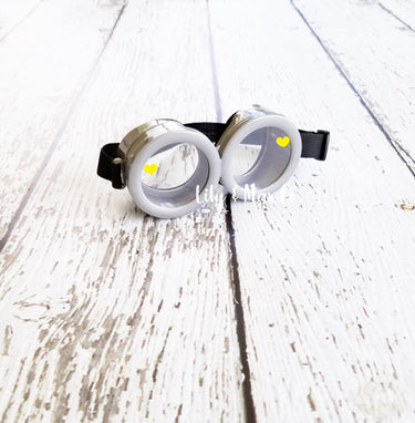 Halloween Girls Costume: Personalized Yellow Outfit with Glasses Royal blue tutu