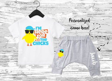 I'm here for the chicks Easter boy outfit