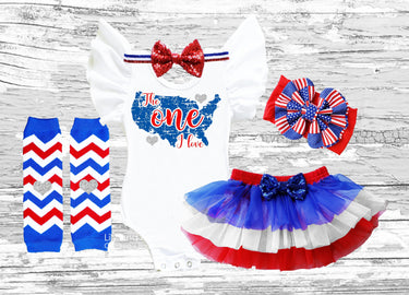 First 4th of July Outfit: Tutu Bloomer Set, Headbands & Leg Warmers