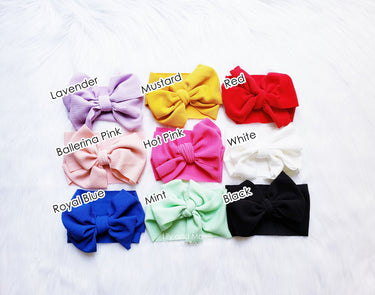 Baby Bow Head Wrap: Stretchy Nylon Turban Headband
