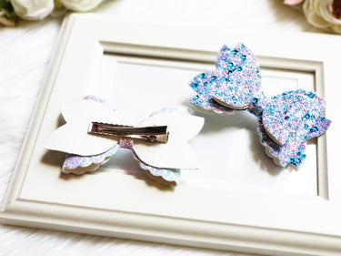 Glitter Bow Alligator Clip: Unicorn, Mermaid Styles