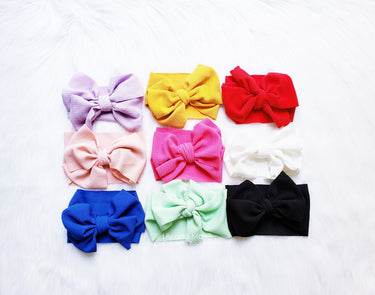 Baby Bow Head Wrap: Stretchy Nylon Turban Headband