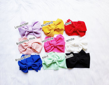 Baby Bow Head Wrap: Stretchy Nylon Turban Headband