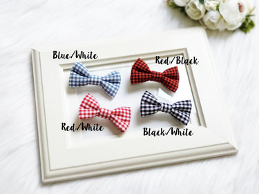 Gingham Bow Clip: 2-inch Plaid Alligator 1 piece Hair Clip