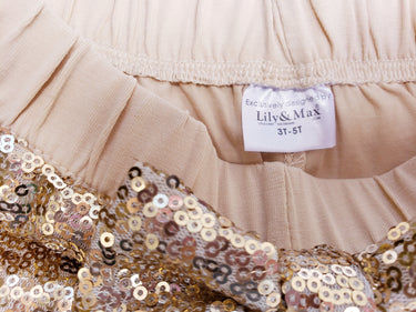 Silver Sequin Baby Shorts: Winter Wonderland Birthday Outfit