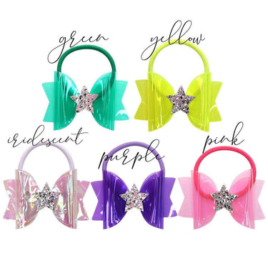 Jelly Bow Star Pony-O: Glitter Hair Tie
