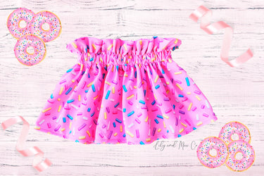 Donut Sprinkle Skirt: High-Waisted Paper Bag Skirt