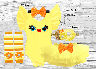 Ducky Inspired Tutu Bloomer Outfit: Baby Girl Costume