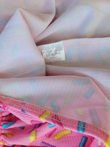 Donut Sprinkle Skirt: High Waisted Paper Bag Skirt