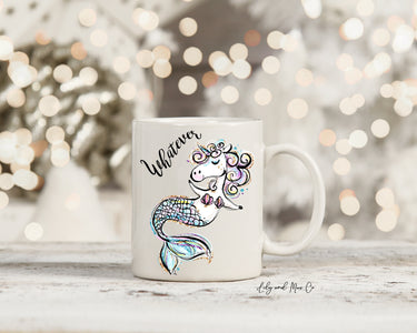Mermicorn Ceramic Mug - Funny Unicorn Mermaid Valentine's Day Gift