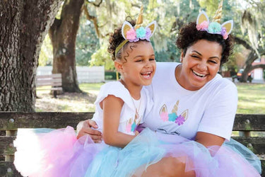 Personalized Unicorn Birthday Outfit: Rainbow Tutu, Gold Headband