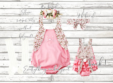 Bunny Pom Pom Romper Set: Easter Baby Girl Outfit