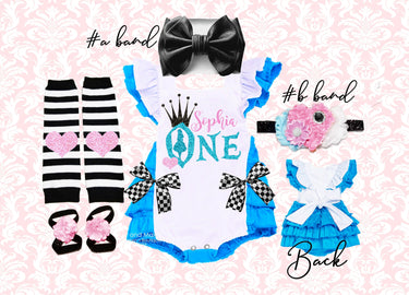 Alice ONEderland Romper Set: First Birthday Outfit, Costume