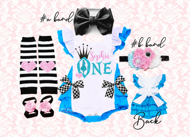 Alice ONEderland Romper Set: First Birthday Outfit, Costume