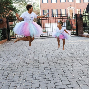 Personalized Unicorn Birthday Outfit: Rainbow Tutu, Gold Headband