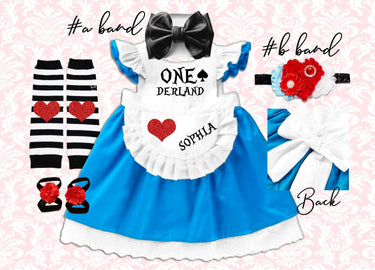 Alice In ONEderland birthday dress, Alice Costume, ONEderland Outfit, Alice in onederland smash cake outfit