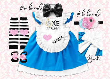 Alice In ONEderland Birthday Dress: Costume Outfit, Headbands & Leg Warmers