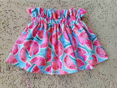 Watermelon Skirt: Soft High-Waisted Paper Bag Skirt