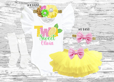 Lemonade Birthday Outfit: 2nd Birthday Girl Tutu Bloomer Set