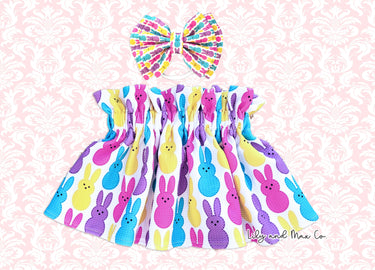 Peeps Easter Skirt: Colorful Bunny Paper Bag Waist Skirt