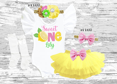 Lemonade 1st Birthday Outfit: Tutu Bloomer Set