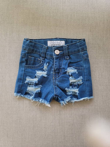 4th of July Baby Outfit: USA Denim Shorts Set