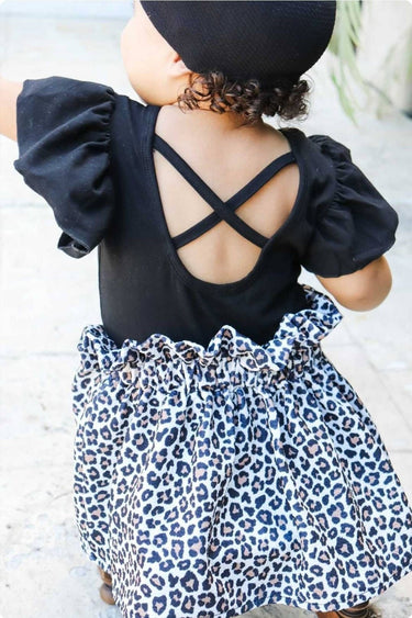 Cross Back Leotard: Cotton Flutter Sleeve Bodysuit