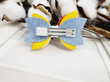 School Pencil Glitter Hair Bow Clip: Alligator Clip