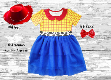 Cowgirl Dress: Halloween Costume with Hat & Sequin Bow