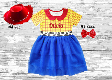 Cowgirl Dress: Halloween Costume with Hat & Sequin Bow