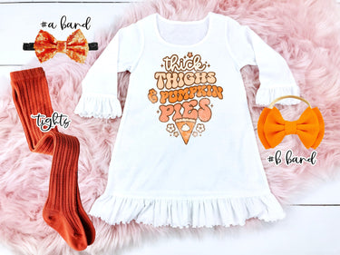Personalized Pumpkin Ruffle Dress: Thanksgiving Outfit