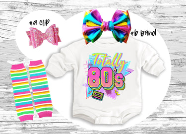 Halloween Neon 80s Baby Romper costume