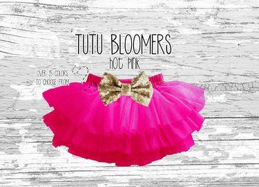 Hot Pink Tutu Bloomers: Ruffled Baby Toddler Tutu