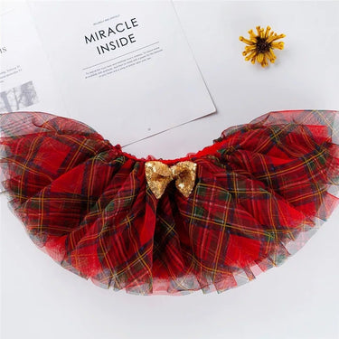 Tartan Plaid Christmas Tutu: Soft Tulle Skirt