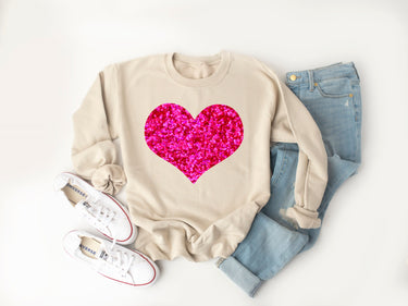 Glitter Heart Valentine's Day Sweatshirt