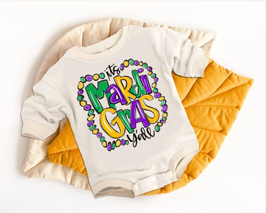 Mardi Gras Baby Bodysuit or Sweatshirt