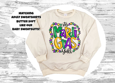 Mardi Gras Baby Bodysuit or Sweatshirt