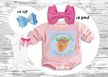 Cottontail baby girl outfit Easter baby Romper