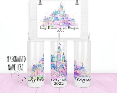 Personalized Magic Castle Stainless Steel Tumbler, 15oz or 20oz