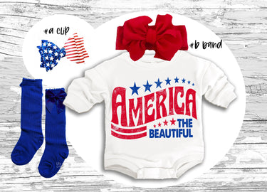 4th of July Baby Outfit: Patriotic Bubble Romper Sweatsuit