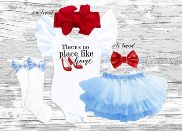 Dorothy "Wizard of Oz" Tutu Bloomer Set: Baby Halloween Costume, no place like home
