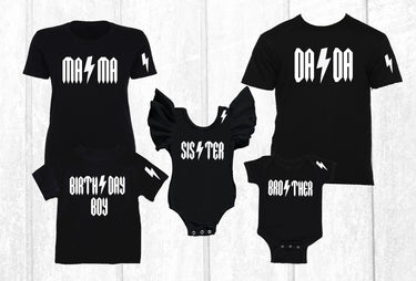 Rockin' One 1st Birthday Family Shirts: Rock n Roll Outfit