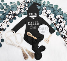 Personalized Knotted Baby Gown: Custom Newborn Gift Set