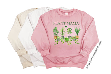 Plant Mama Sweatshirt: Botanical Graphic Mom Gift