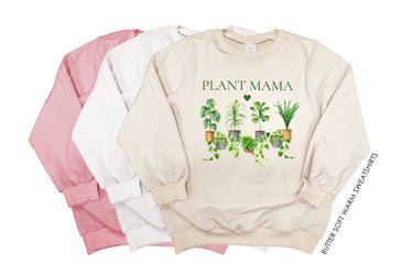 Plant Mama Sweatshirt: Botanical Graphic Mom Gift