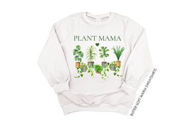 Plant Mama Sweatshirt: Botanical Graphic Mom Gift