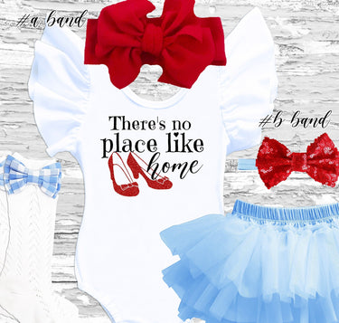 Dorothy "Wizard of Oz" Tutu Bloomer Set: Baby Halloween Costume, no place like home