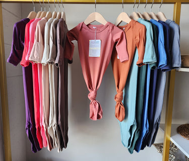 Bamboo knotted gowns,  Maternity Nursing Hospital Robes, take home baby boy girl outfit